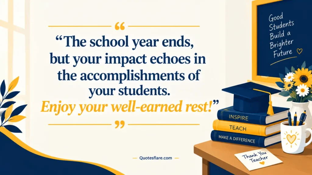 End of School Year Quotes for Teachers