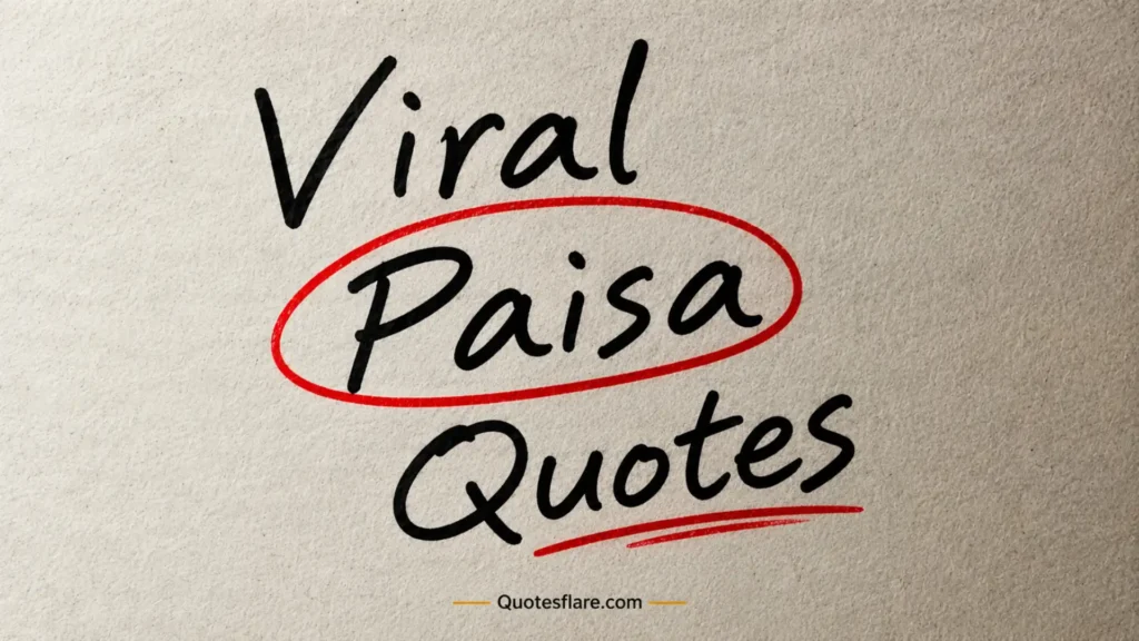 Viral Paisa Quotes